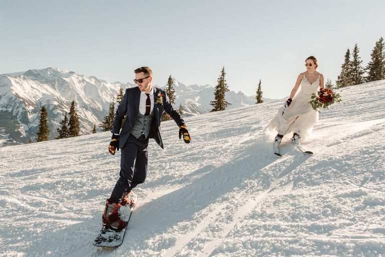 Winter Adventure Wedding & Elopement Films and Photography in the snow