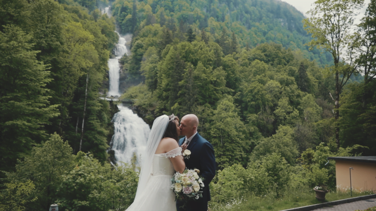 Giessbach Wedding at one of Switzerland’s Most Spectacular Waterfalls