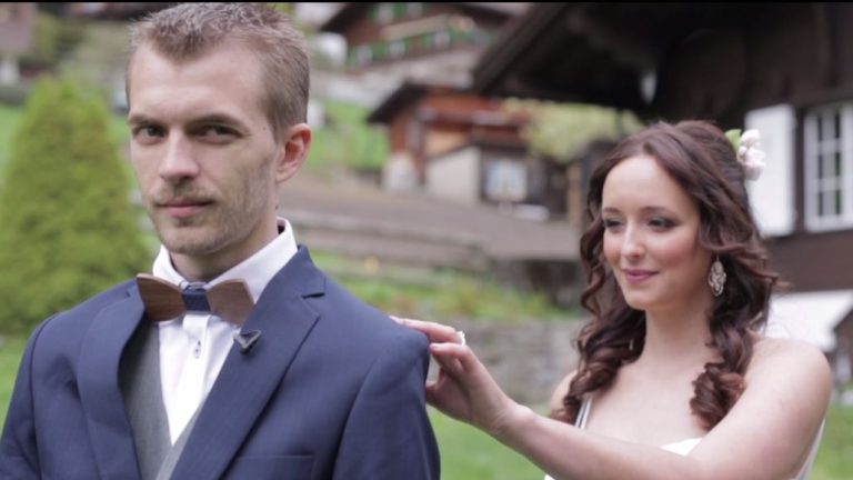 A First Look Wedding on a Stunning Blue Lake in Switzerland